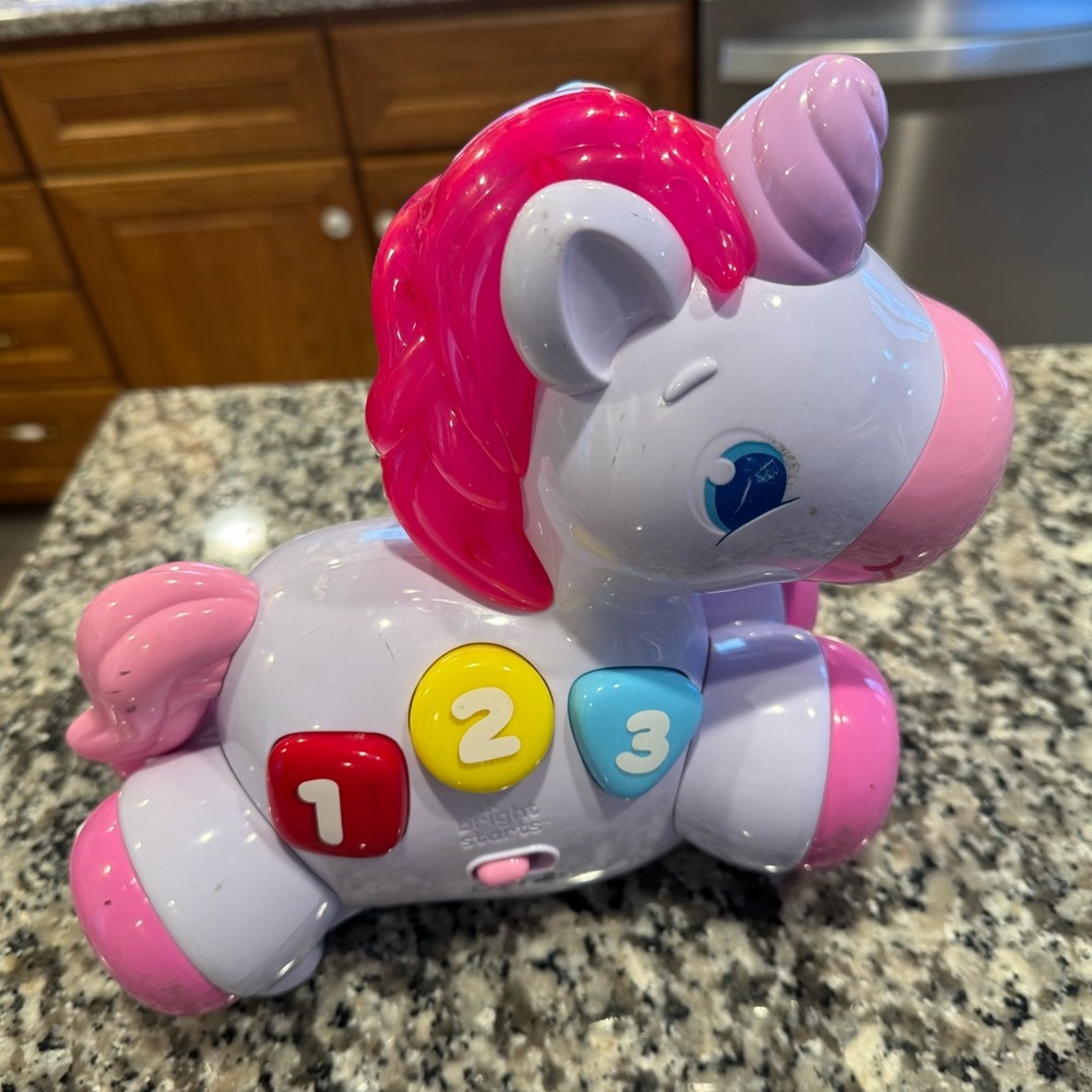 Bright starts Pink Unicorn Counting Toy - Interactive Learning Pony